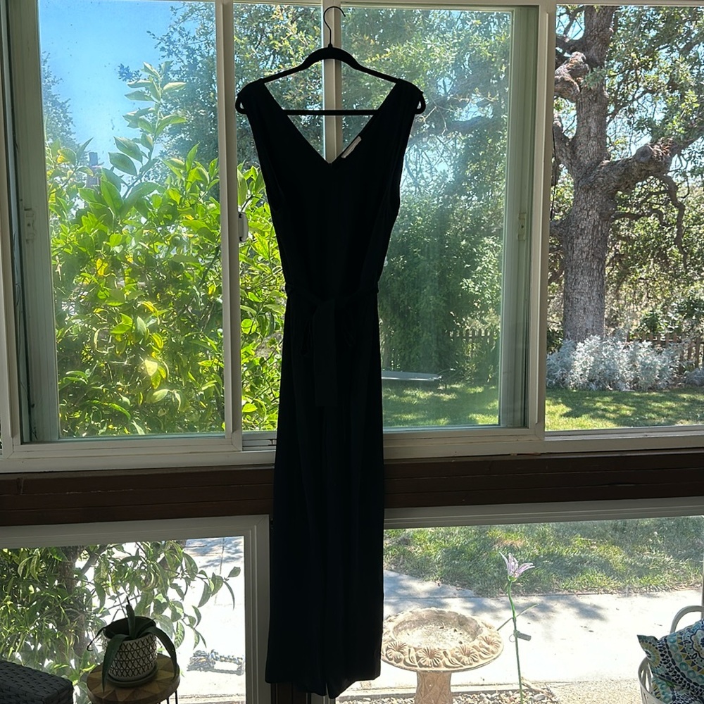 Everlane Black Japanese GoWeave Essential Jumpsuit in size 16